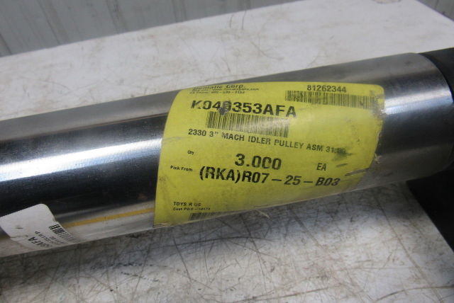 Dematic K040353AFA 3" Idler Pulley Model 2330 Conveyor 23" Face 31" OAL