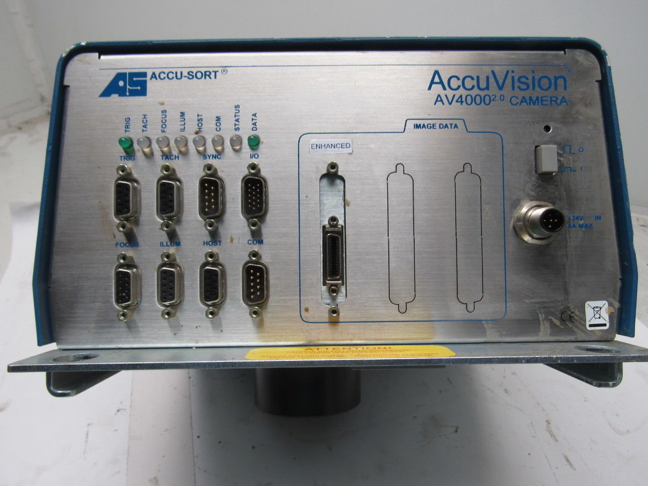ACCU-Sort AV4000-2.0 Bar Code Scanner Camera Unit W/Bracket