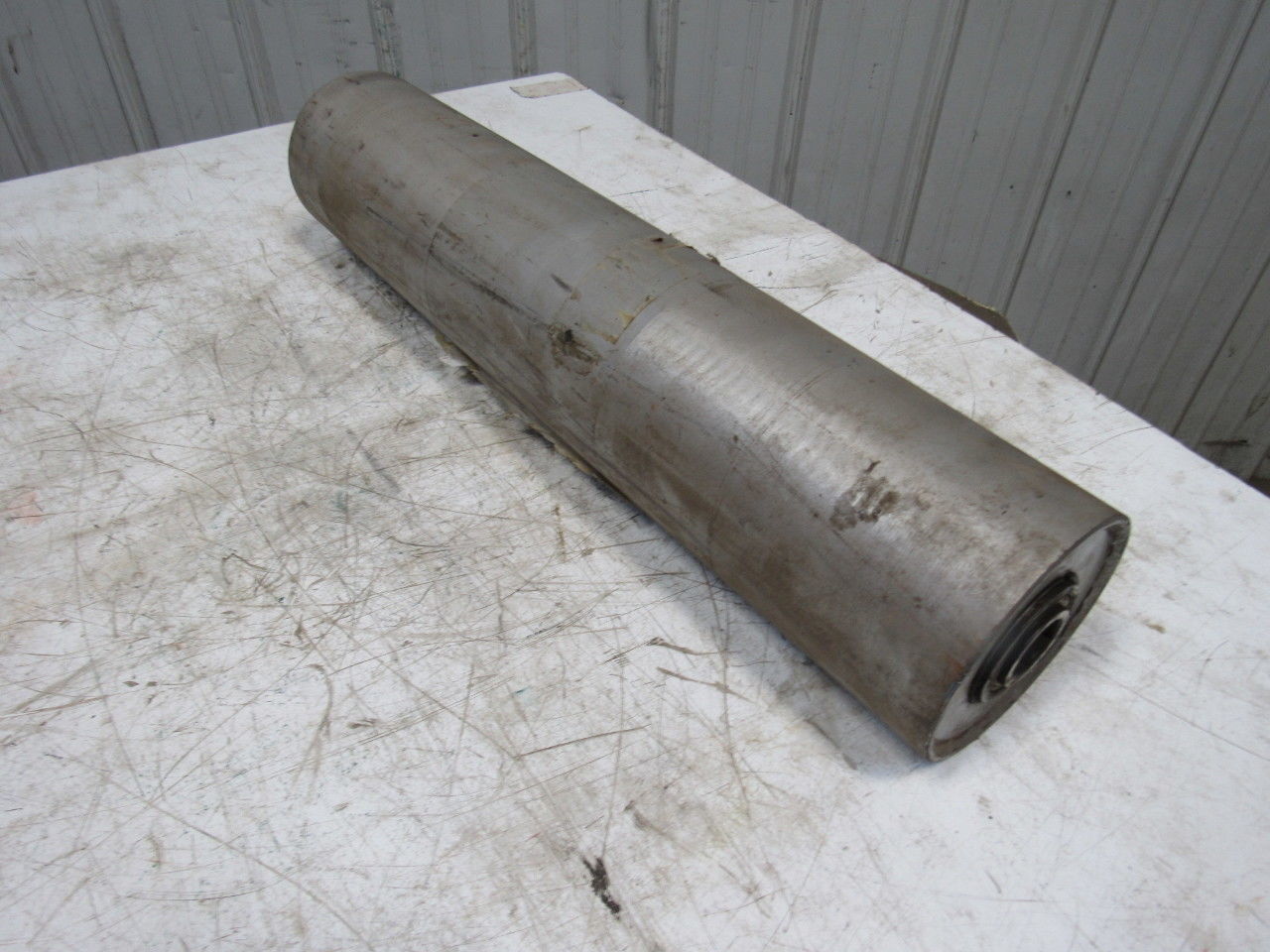 27-1/4"x 6" Steel Flat Face Conveyor Roller 1-3/16" Hex Bearings