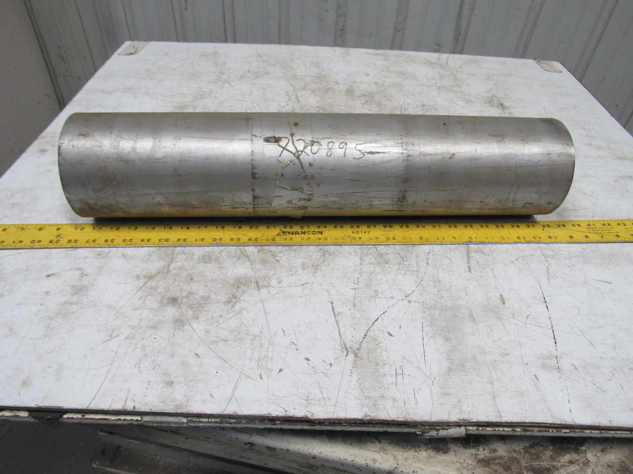 27-1/4"x 6" Steel Flat Face Conveyor Roller 1-3/16" Hex Bearings