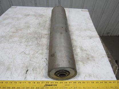 27-1/4"x 6" Steel Flat Face Conveyor Roller 1-3/16" Hex Bearings