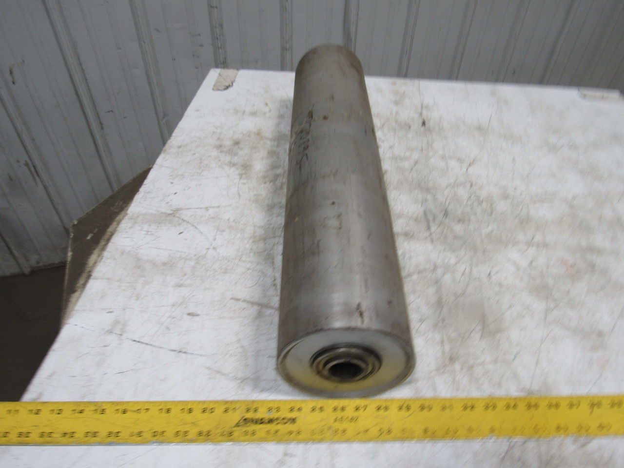 27-1/4"x 6" Steel Flat Face Conveyor Roller 1-3/16" Hex Bearings