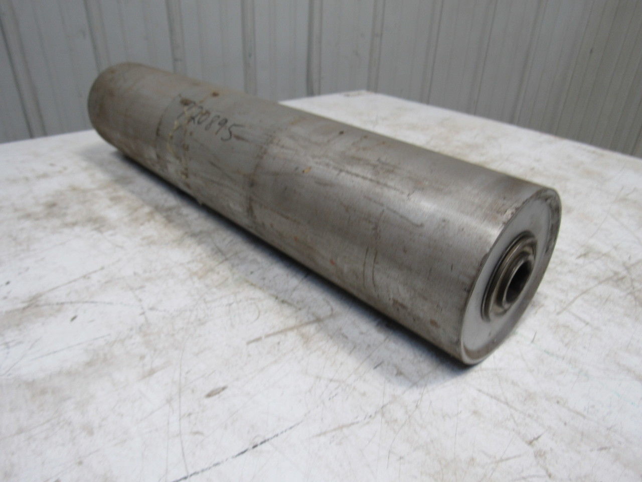 27-1/4"x 6" Steel Flat Face Conveyor Roller 1-3/16" Hex Bearings