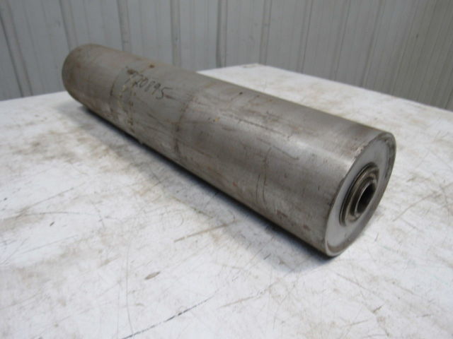 27-1/4"x 6" Steel Flat Face Conveyor Roller 1-3/16" Hex Bearings