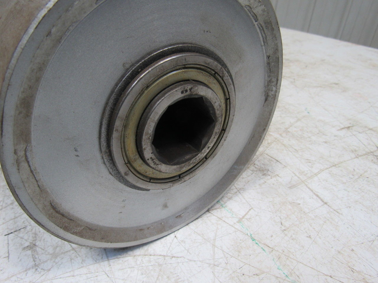 27-1/4"x 6" Steel Flat Face Conveyor Roller 1-3/16" Hex Bearings