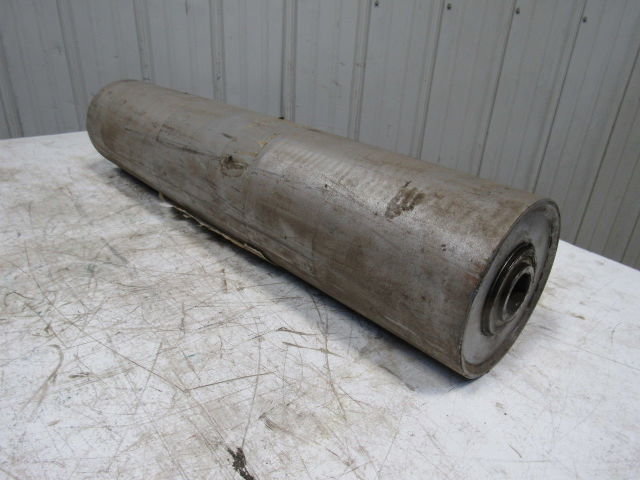 27-1/4"x 6" Steel Flat Face Conveyor Roller 1-3/16" Hex Bearings