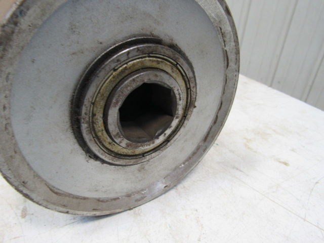 27-1/4"x 6" Steel Flat Face Conveyor Roller 1-3/16" Hex Bearings