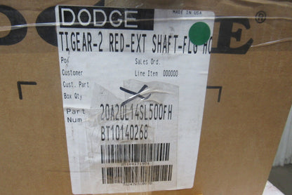 Dodge 20A20L14SL500FH 20:1 Ratio 1750RPM 1.34Hp Ext Shaft LH Output Gearbox
