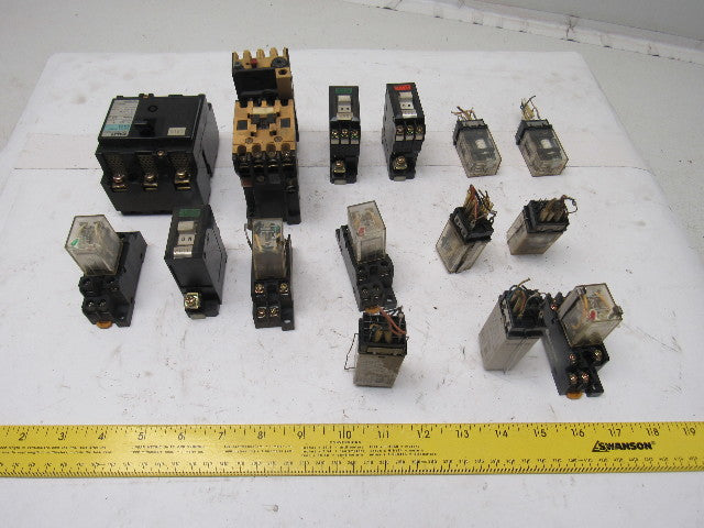 Fuji Omron G2A-432A H3Y Timing Relay And Relay Misc., Lot Of 16 Pieces See Info