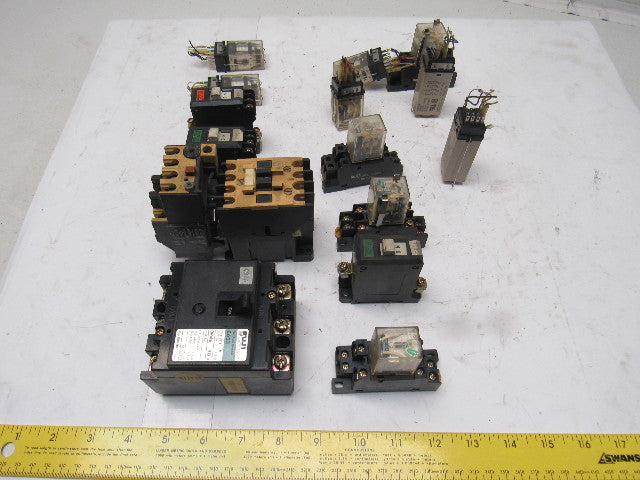 Fuji Omron G2A-432A H3Y Timing Relay And Relay Misc., Lot Of 16 Pieces See Info