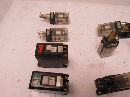 Fuji Omron G2A-432A H3Y Timing Relay And Relay Misc., Lot Of 16 Pieces See Info