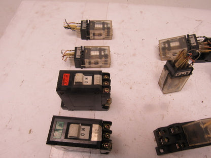 Fuji Omron G2A-432A H3Y Timing Relay And Relay Misc., Lot Of 16 Pieces See Info