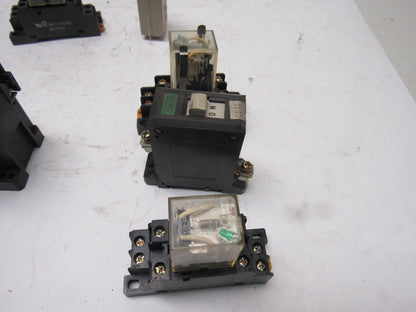 Fuji Omron G2A-432A H3Y Timing Relay And Relay Misc., Lot Of 16 Pieces See Info