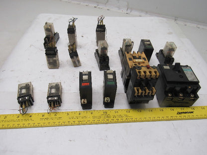 Fuji Omron G2A-432A H3Y Timing Relay And Relay Misc., Lot Of 16 Pieces See Info
