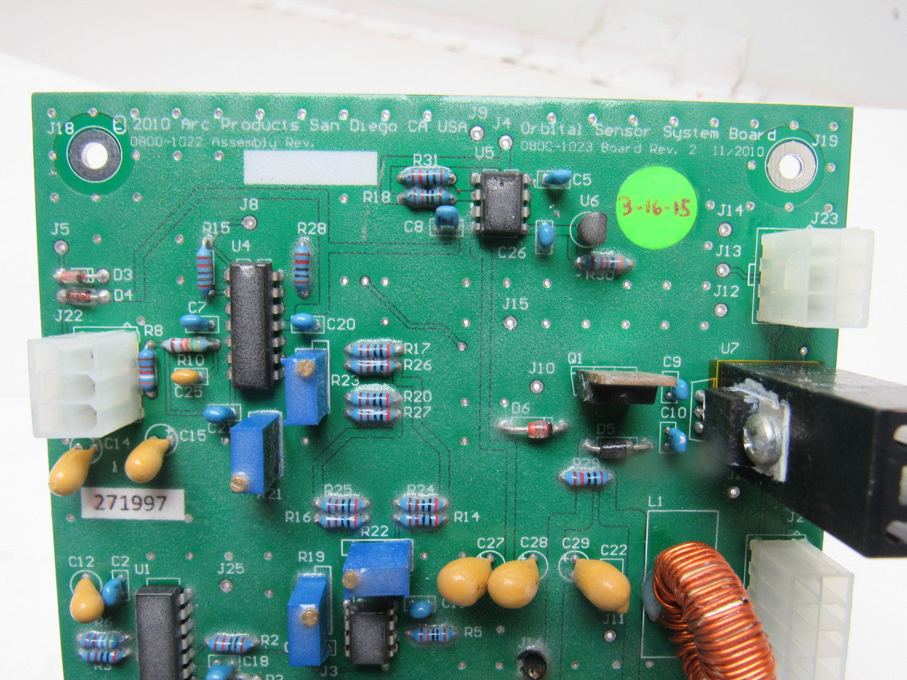 Arc Products 0800-1023 Rev 2 Lincoln Welder Apex Orbital Sensor System Board
