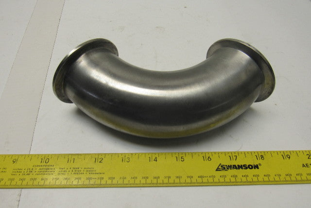 2-1/2" Stainless Steel O-Ring Flange Sanitary Elbow 90°
