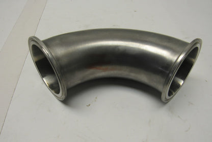 2-1/2" Stainless Steel O-Ring Flange Sanitary Elbow 90°