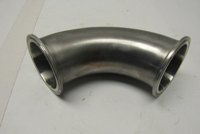 2-1/2" Stainless Steel O-Ring Flange Sanitary Elbow 90°