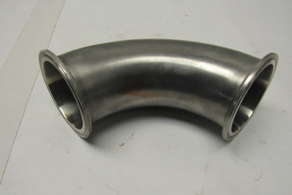 2-1/2" Stainless Steel O-Ring Flange Sanitary Elbow 90°