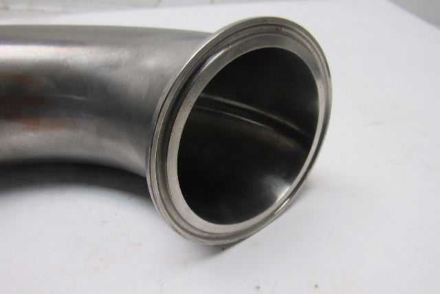 2-1/2" Stainless Steel O-Ring Flange Sanitary Elbow 90°