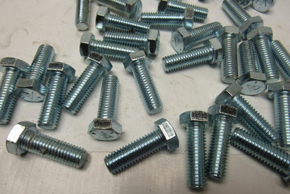 1/2-13 x 1-1/2" Zinc Hex Head Full Thread Bolts Lot Of 32