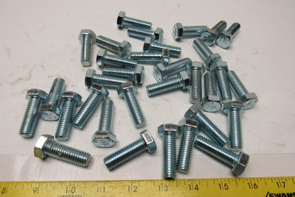 1/2-13 x 1-1/2" Zinc Hex Head Full Thread Bolts Lot Of 32