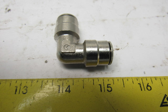 Camozzi 6550 06-22 3/8" Nickel Plated Brass Push To Connect Elbow Lot Of 11