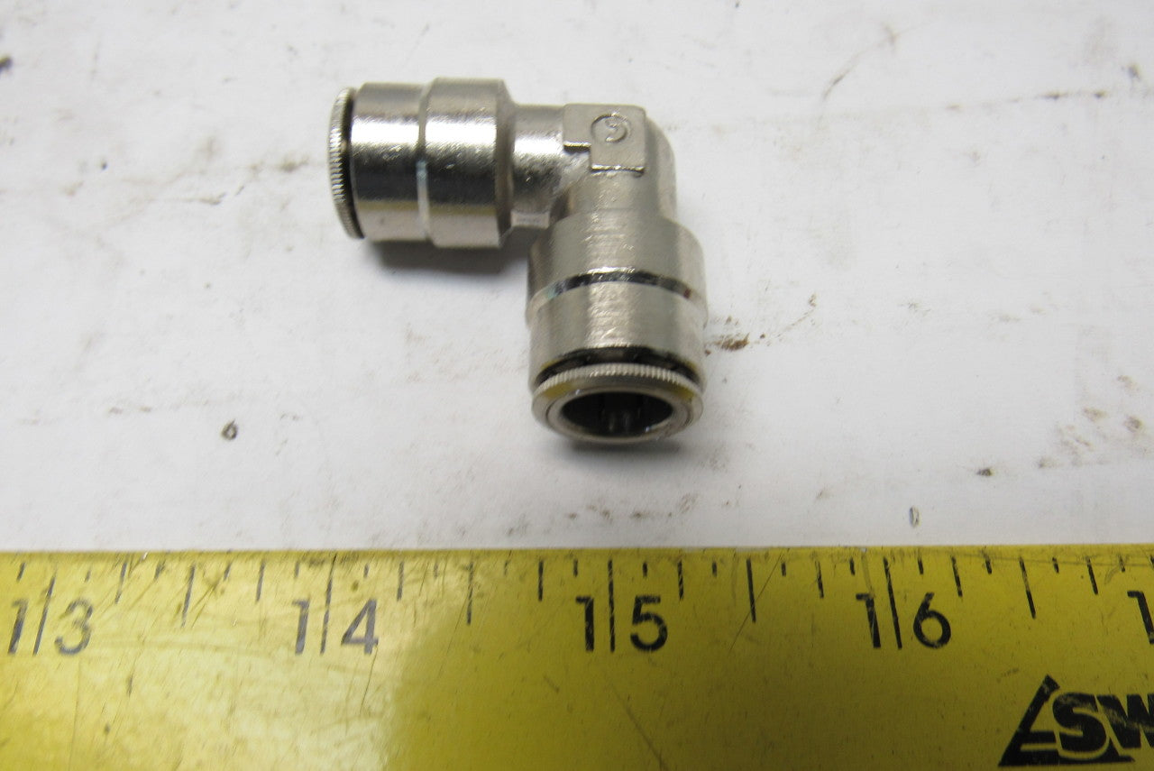 Camozzi 6550 06-22 3/8" Nickel Plated Brass Push To Connect Elbow Lot Of 11