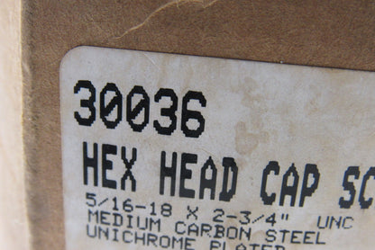 Bowman 30036 5/16-18 Grade 5 Hex Head Cap Screw Lot Of 100