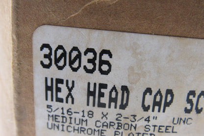 Bowman 30036 5/16-18 Grade 5 Hex Head Cap Screw Lot Of 100