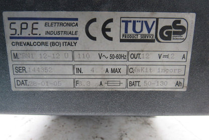 SPE Elettronica CBN1 12-12U 110V 12V 12A 50-130 AH On-Board Battery Charger Pack