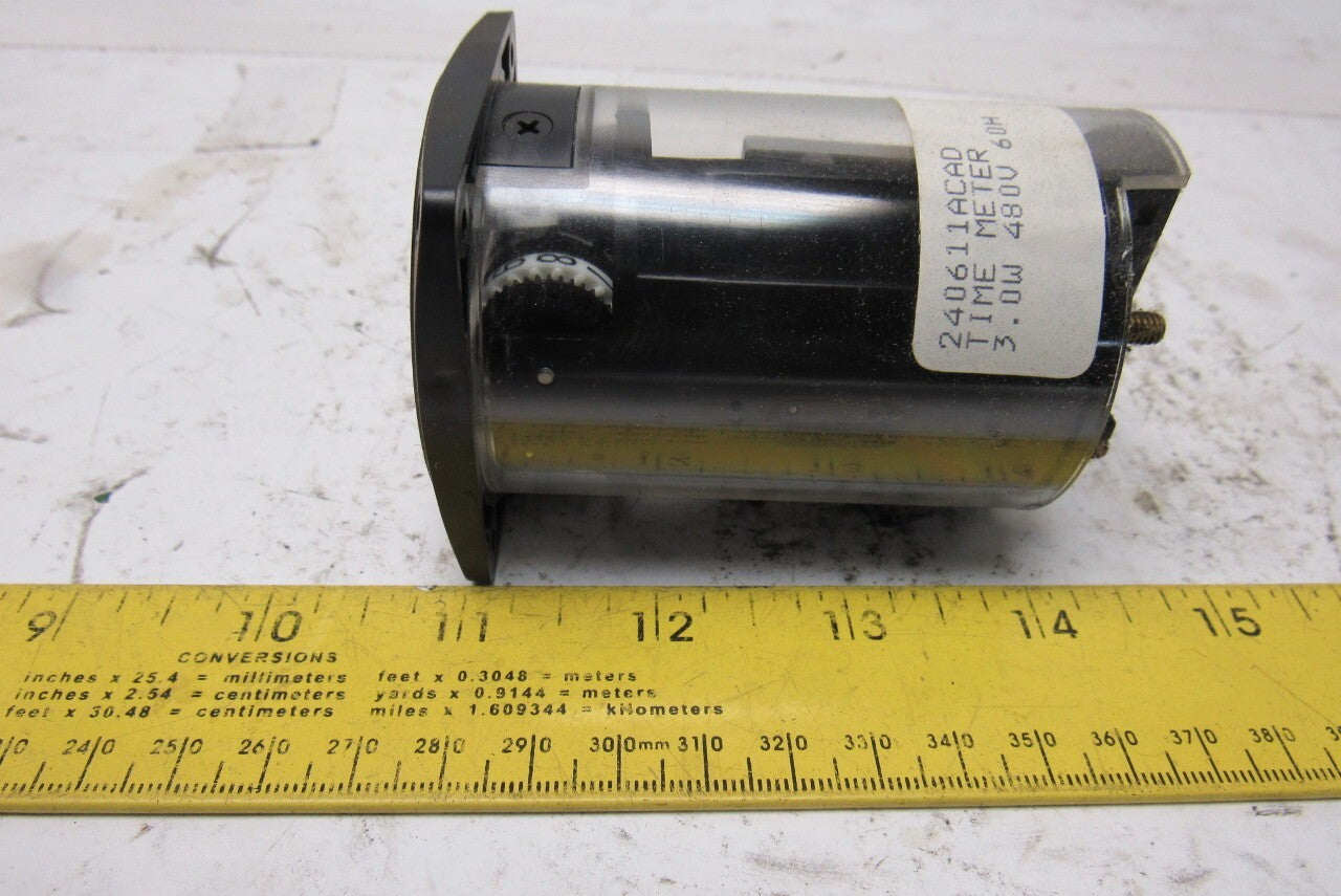 Yokogawa 240611ACAD 480V 60H Non Reset Digital Elapsed Time Meter