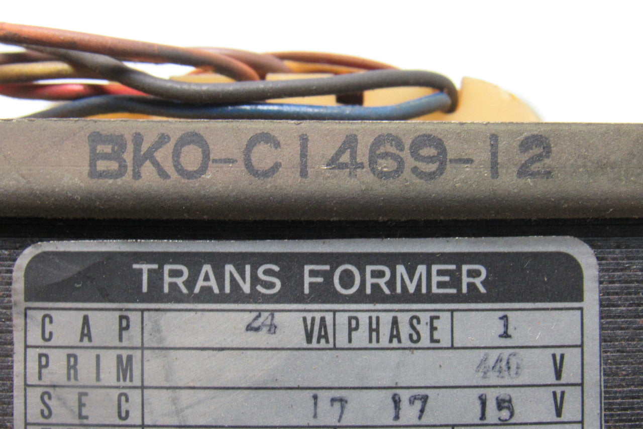 Yoshikawa BK0-C1469-12 440V Primary 17/17-15V Secondary 24vA 1Ph Transformer