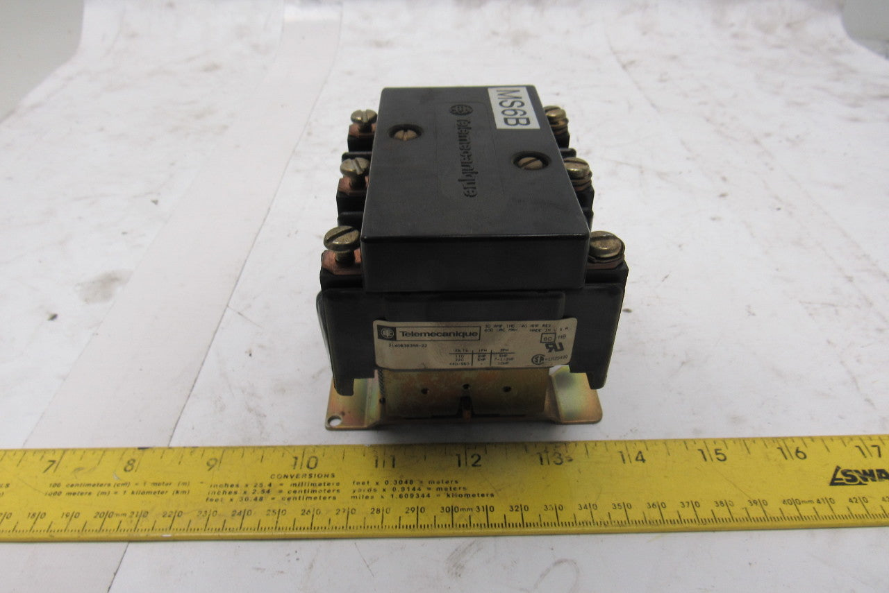 Telemecanique 2160B303AA-22 600V 30A Magnetic Contactor 110V Coil