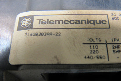 Telemecanique 2160B303AA-22 600V 30A Magnetic Contactor 110V Coil