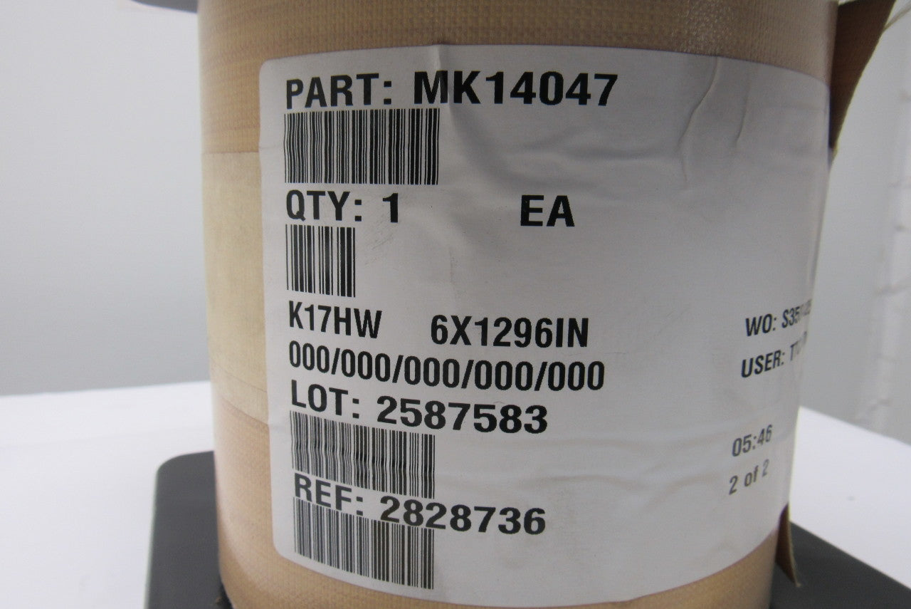 MK14047 6" x 1296" 0.0195" Thick Smooth Interwoven Conveyor Belting