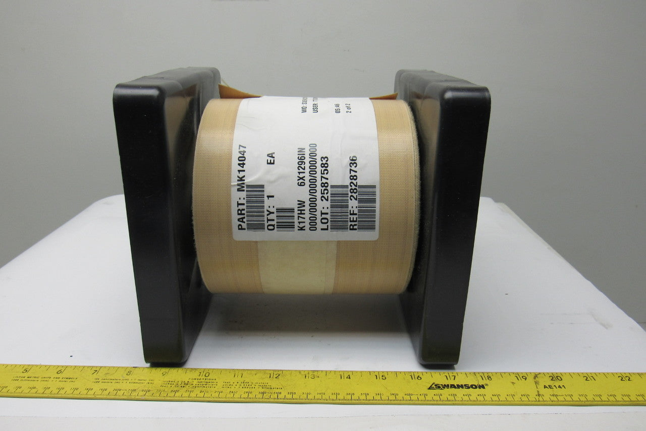 MK14047 6" x 1296" 0.0195" Thick Smooth Interwoven Conveyor Belting