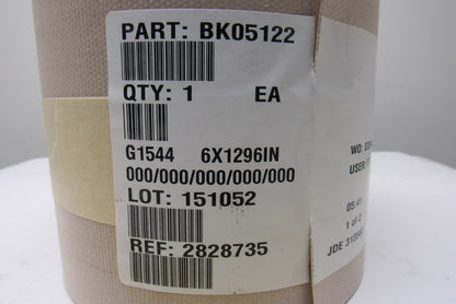 BK05122 6" x 1296" 0.0250" Thick Smooth Interwoven Conveyor Belting