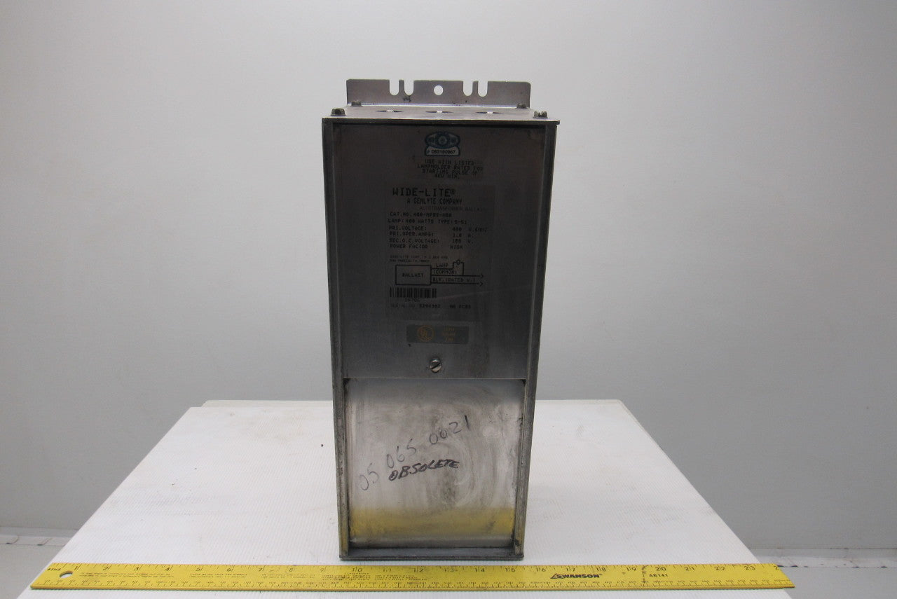 Wide-Lite 400-MPBS-480 400W S-51 Lamp 480V Primary 188V Sec. Ballast