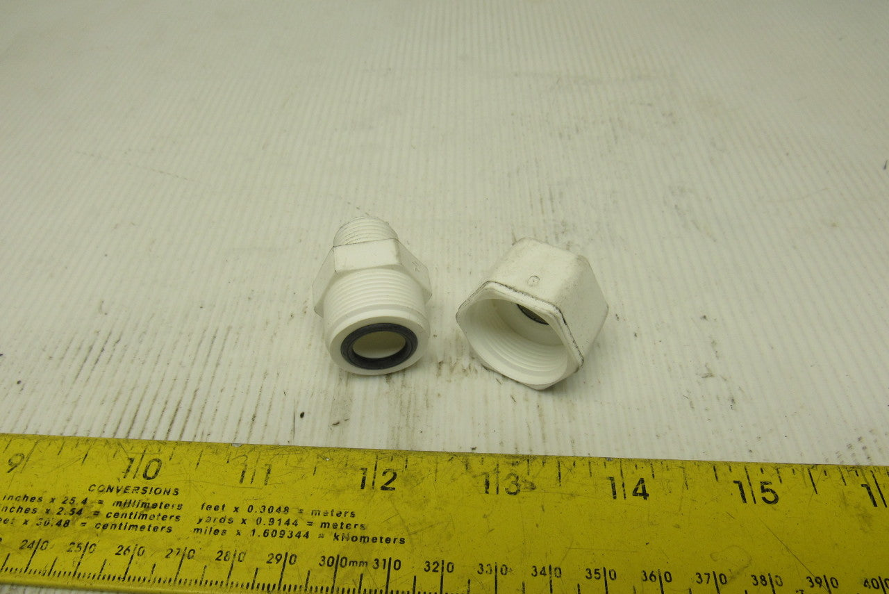 Parflex W8MC6 1/2" Nylon Compression Tube To 3/8" Pipe Fittings Lot Of 10