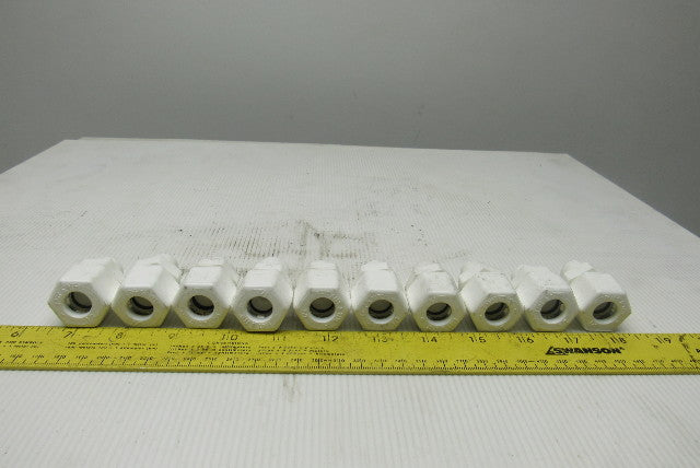 Parflex W8MC6 1/2" Nylon Compression Tube To 3/8" Pipe Fittings Lot Of 10