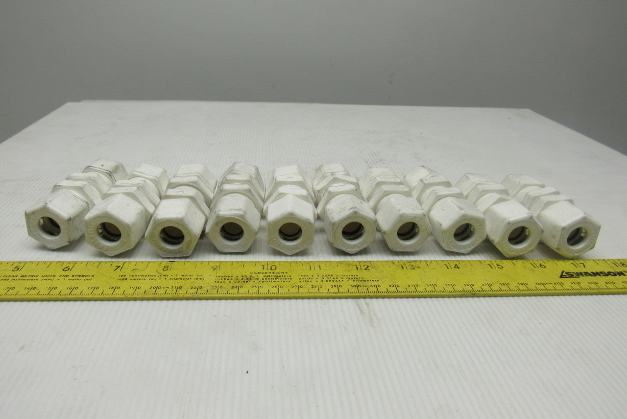 Parflex W8BU8 1/2" Compression Nylon Tube Splice Fittings Lot Of 10