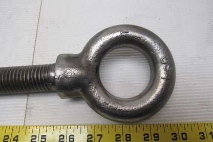 1" Forged Steel Rigging Lifting Eye Bold 12" Shank