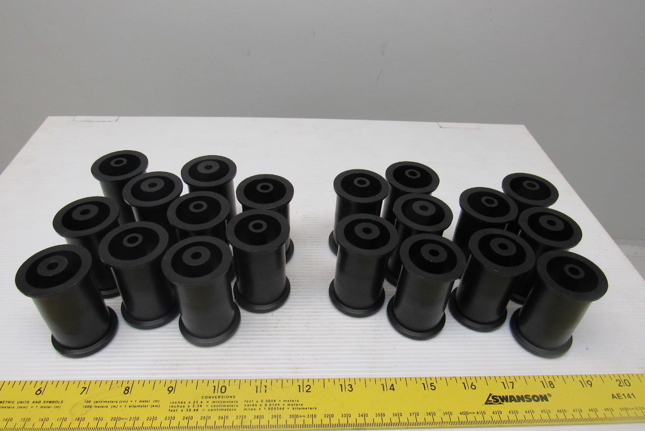 1-3/8" OD x 2" Flat Face Flanged Pressure Roller 1/4" Bore Lot Of 20