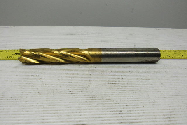 Precision Twist Drill 1932-9402-A 7/8" 4 Flute Tin Coated High Speed End Mill
