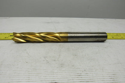 Precision Twist Drill 1932-9402-A 7/8" 4 Flute Tin Coated High Speed End Mill