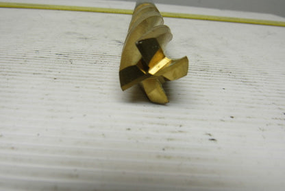 Precision Twist Drill 1932-9402-A 7/8" 4 Flute Tin Coated High Speed End Mill