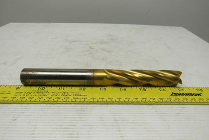 Precision Twist Drill 1932-9402-A 7/8" 4 Flute Tin Coated High Speed End Mill