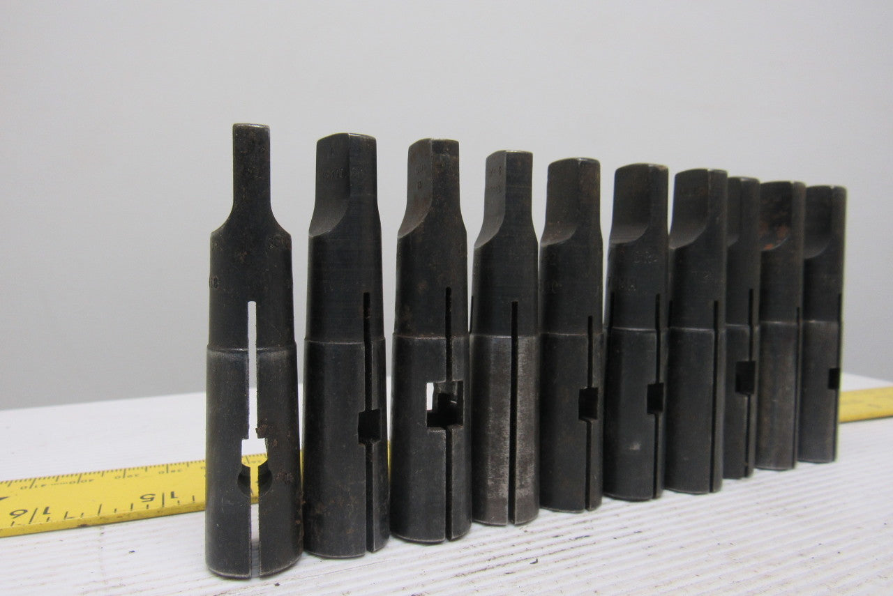 Collis Misc. Lot Reducing Sleeve Adapter #2  Morse 3/8", 7/16" 5/8" Lot Of 10