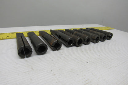 Collis Misc. Lot Reducing Sleeve Adapter #2 Morse 3/8" 11mm 9/16" Lot Of 9